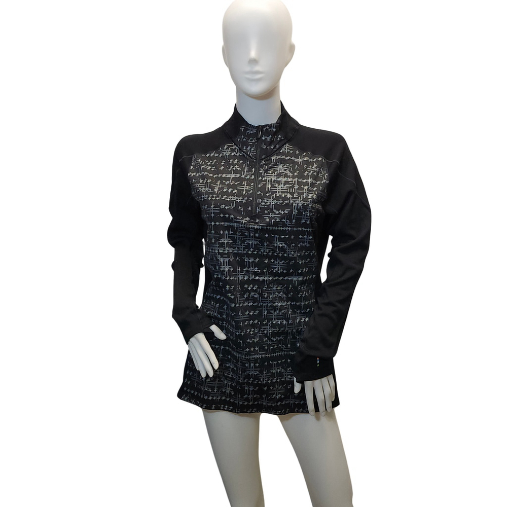 Women's Smartwool Shirt L Black White